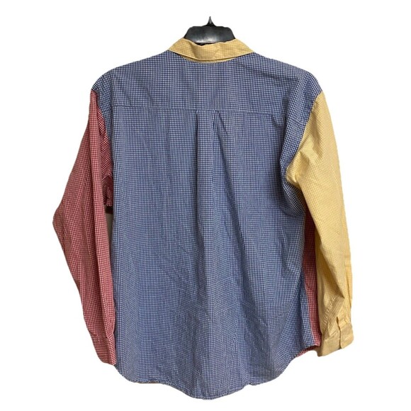 VTG Men's Brooks Brothers Long Sleeve Shirt Gingham Colorblock Size Large - Picture 6 of 6